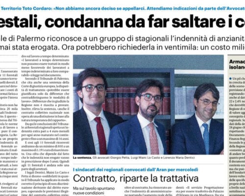 Forestali, condanna da far saltare i conti