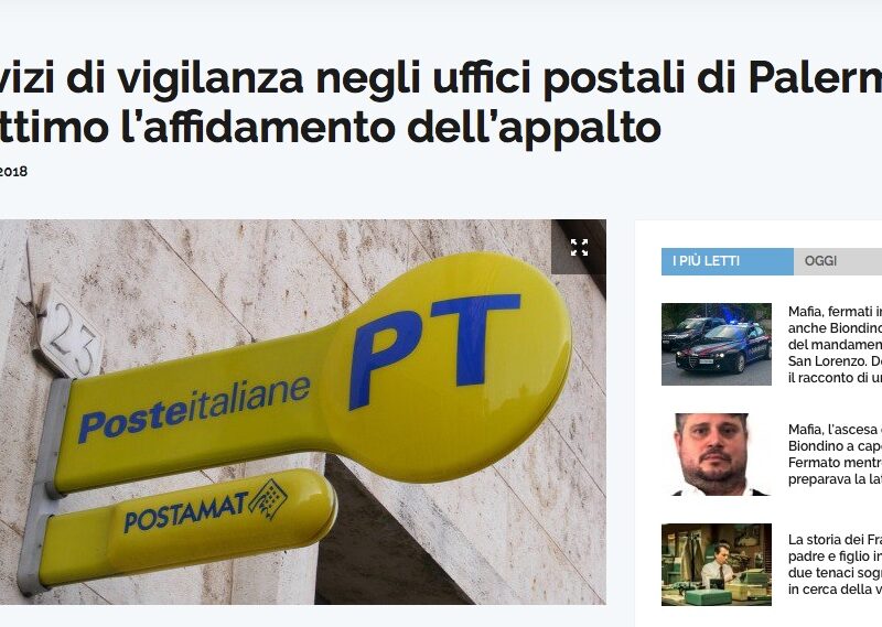 Servizi di vigilanza negli uffici postali di Palermo, legittimo l’affidamento dell’appalto